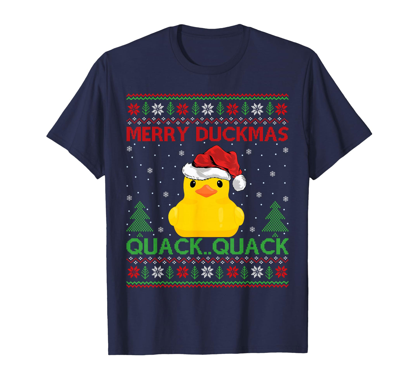 Merry Duckmas Ugly Xmas Sweater Rubber Duck Christmas T-Shirt