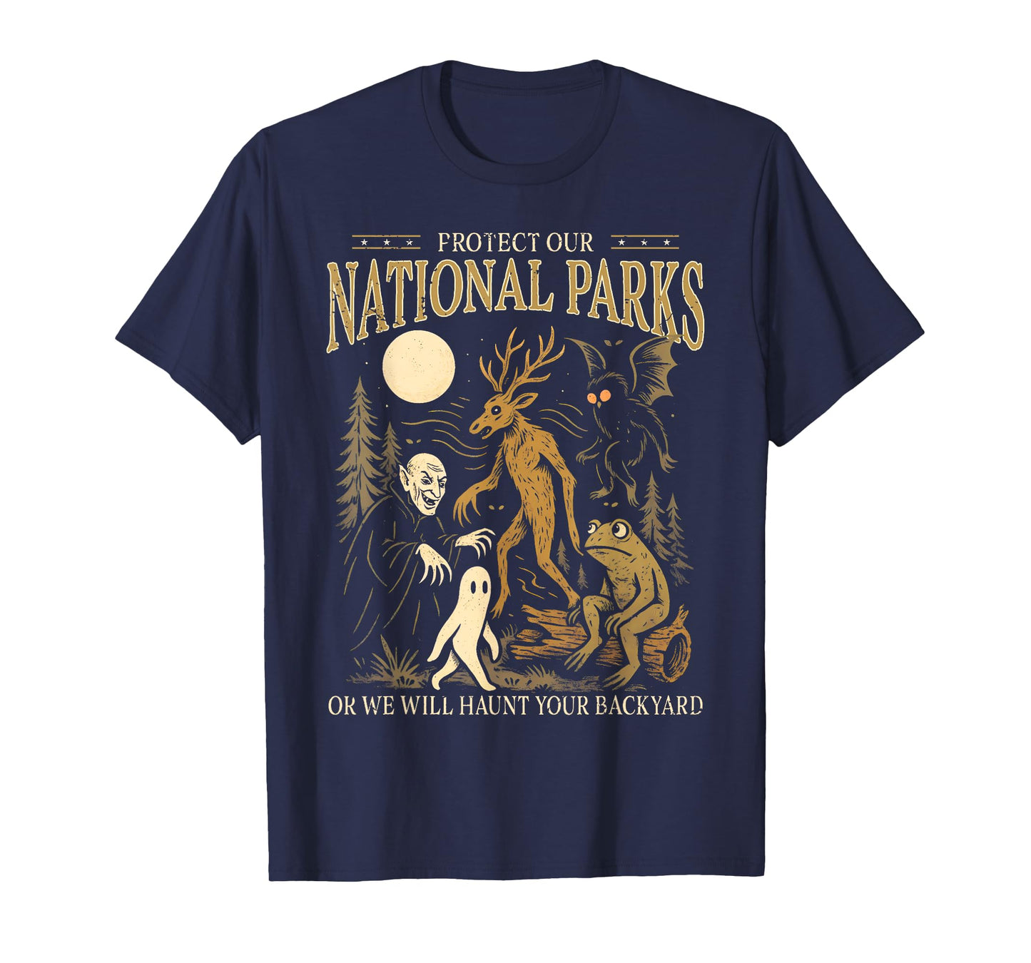 Mothman Wendigo Nightcrawler Protect Our National Park T-Shirt