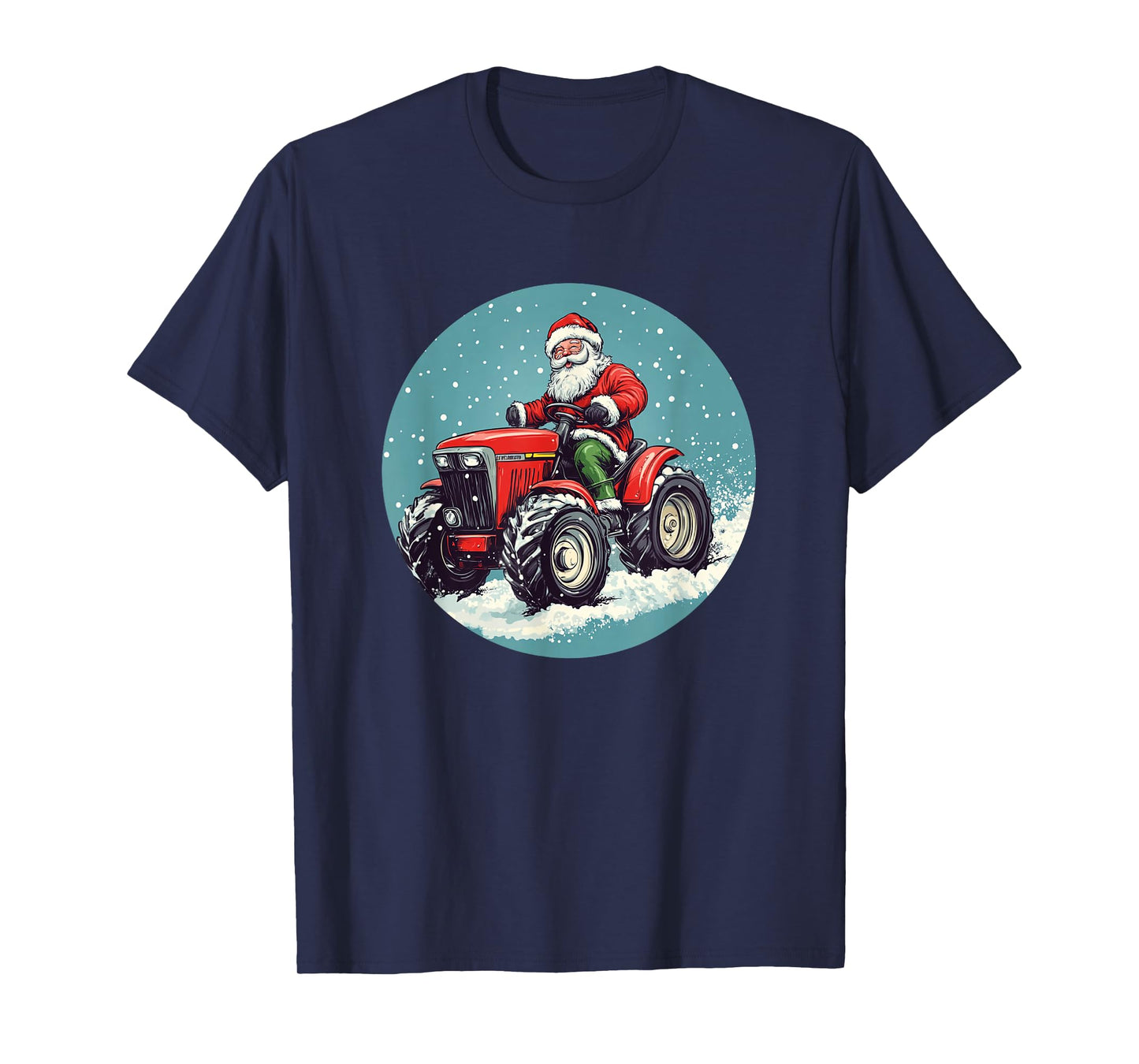 Santa Claus and His Tractor Bring Farmyard Cheer T-Shirt