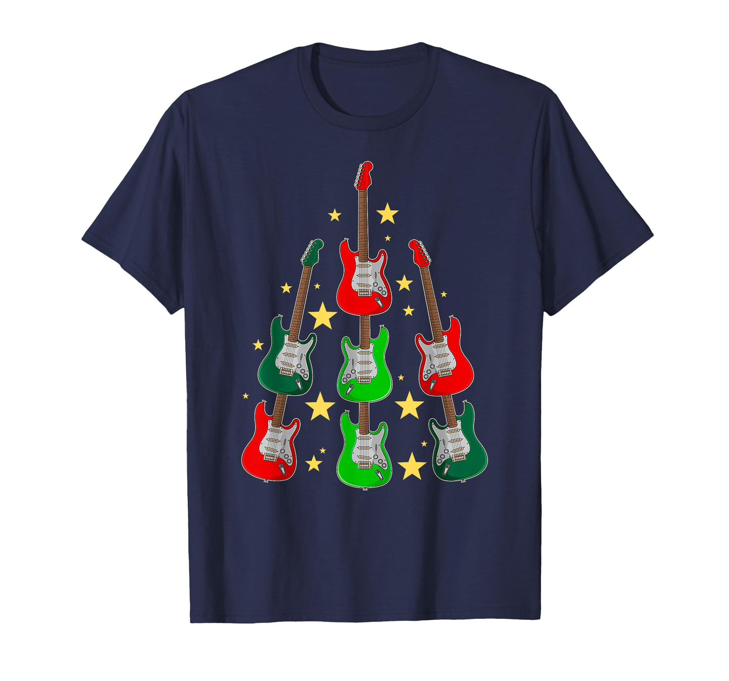 Guitar Christmas Tree Musical Guitar Lovers Guitarist Xmas T-Shirt