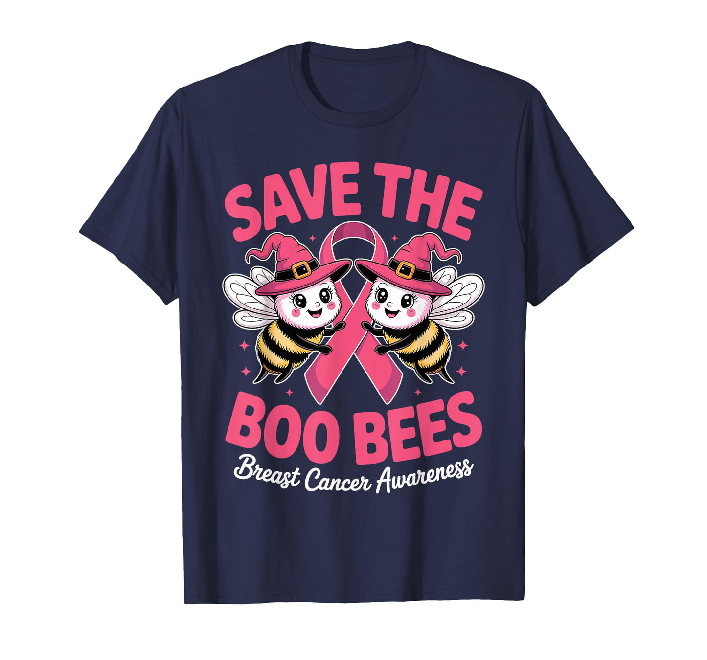 Save The Boo Bees Breast Cancer/Halloween Pink Ribbon T-Shirt