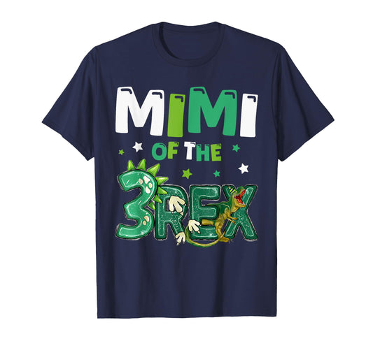 Mimi of the Three Rex Birthday Dinosaur Family Matching T-Shirt