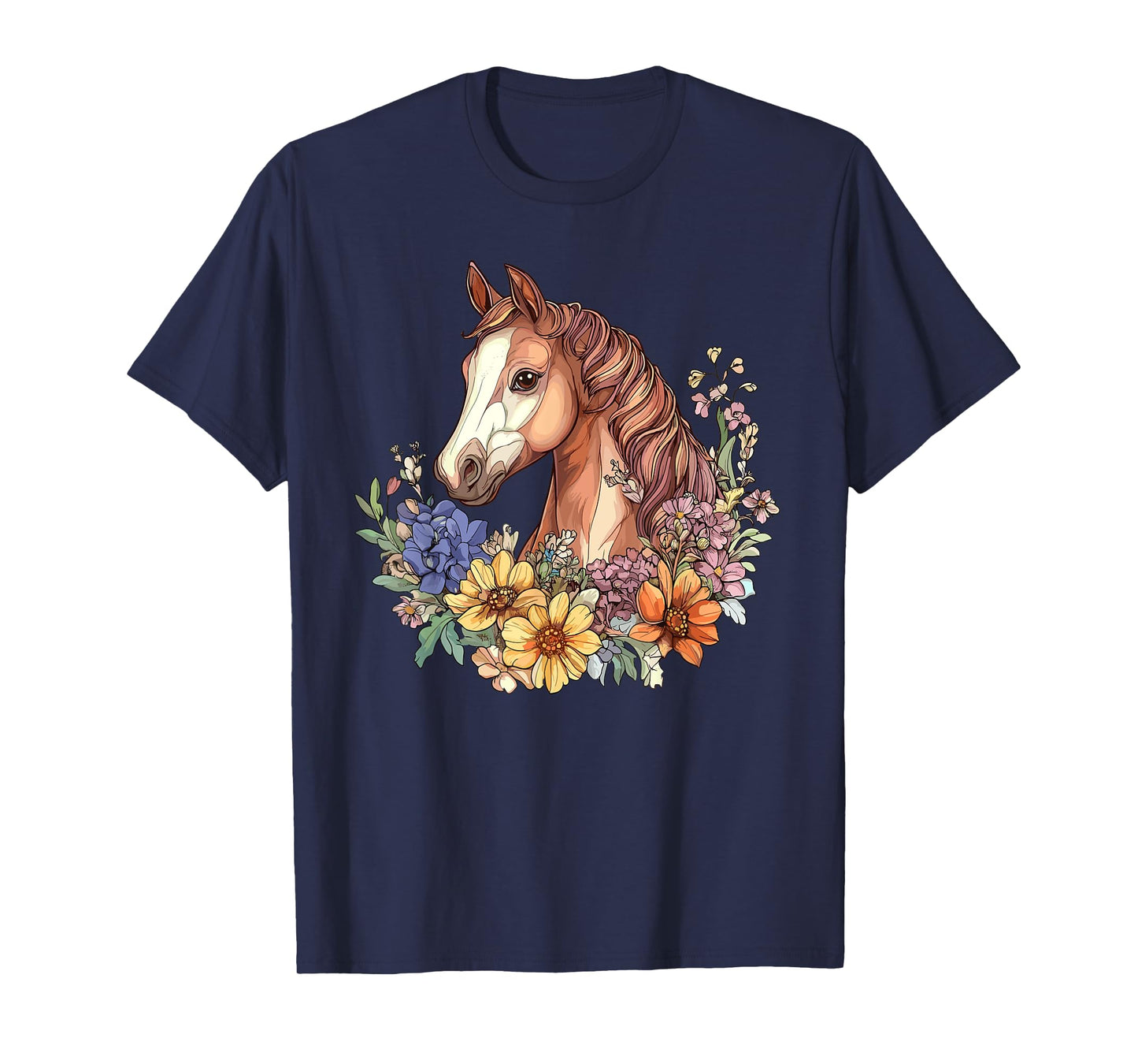 Horse With Flowers T-Shirt