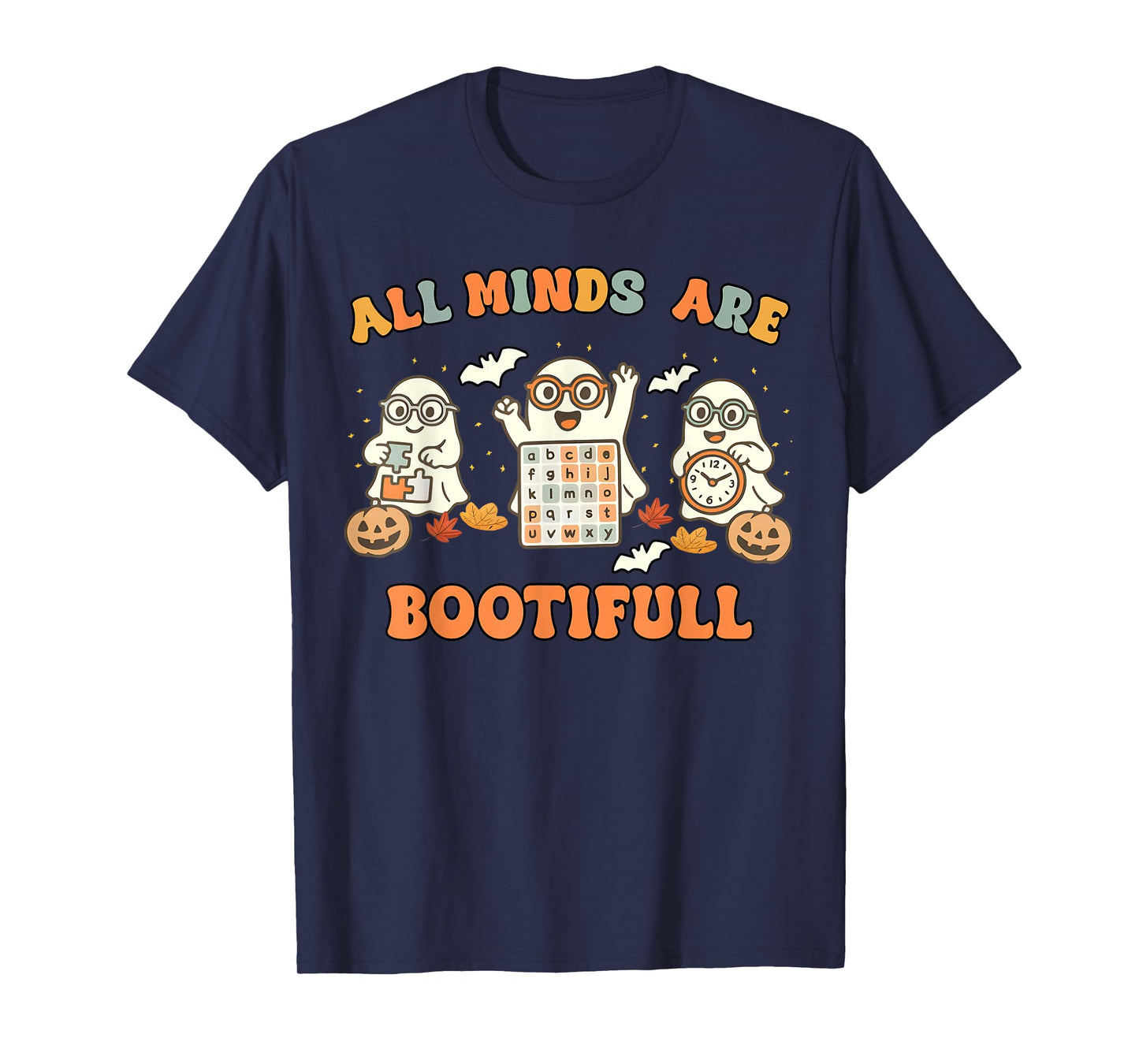 Special Education All Minds SPED Teacher Ghost Halloween T-Shirt