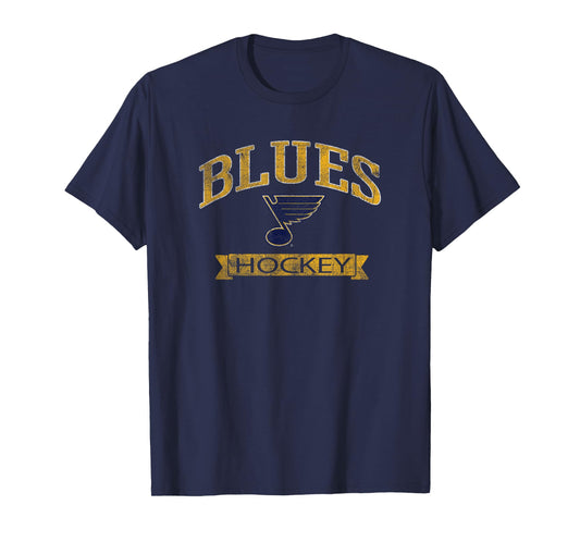 St. Louis Blues Vintage Hockey Royal Officially Licensed T-Shirt