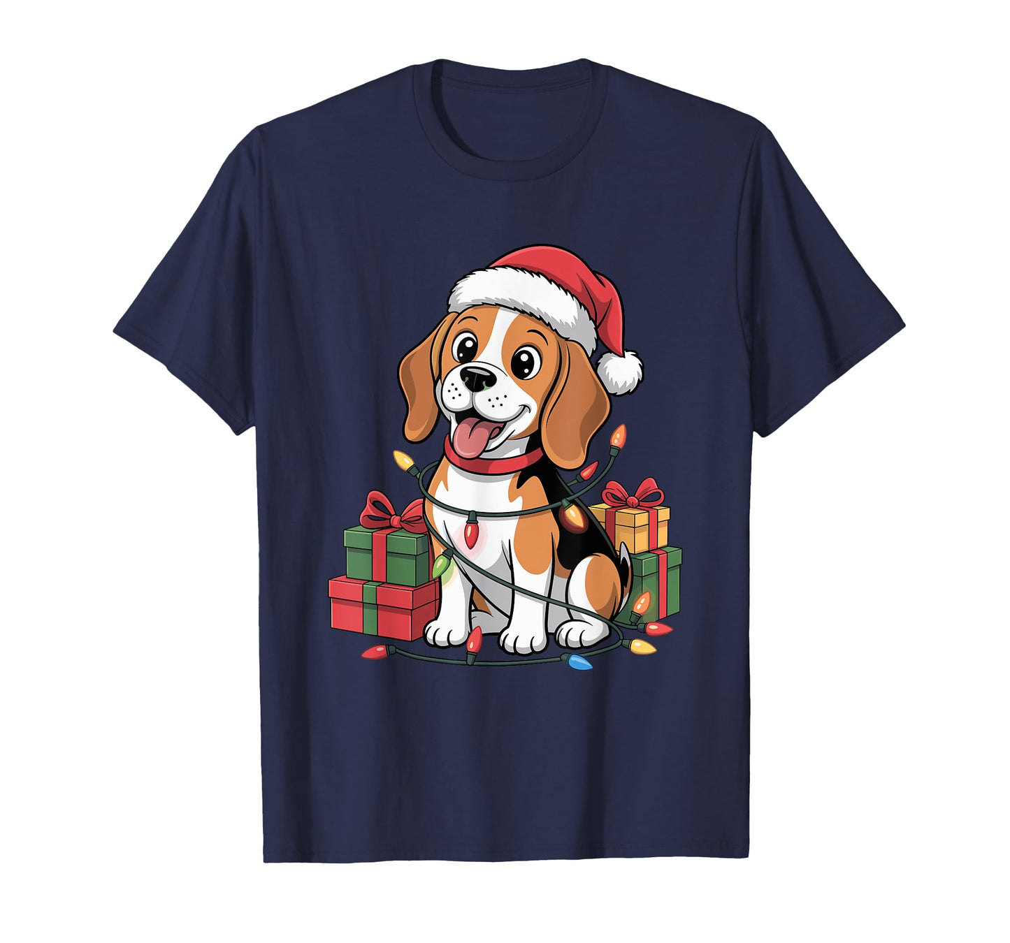 Cute Beagle Christmas Xmas Design Funny Dog Lover Holiday T-Shirt