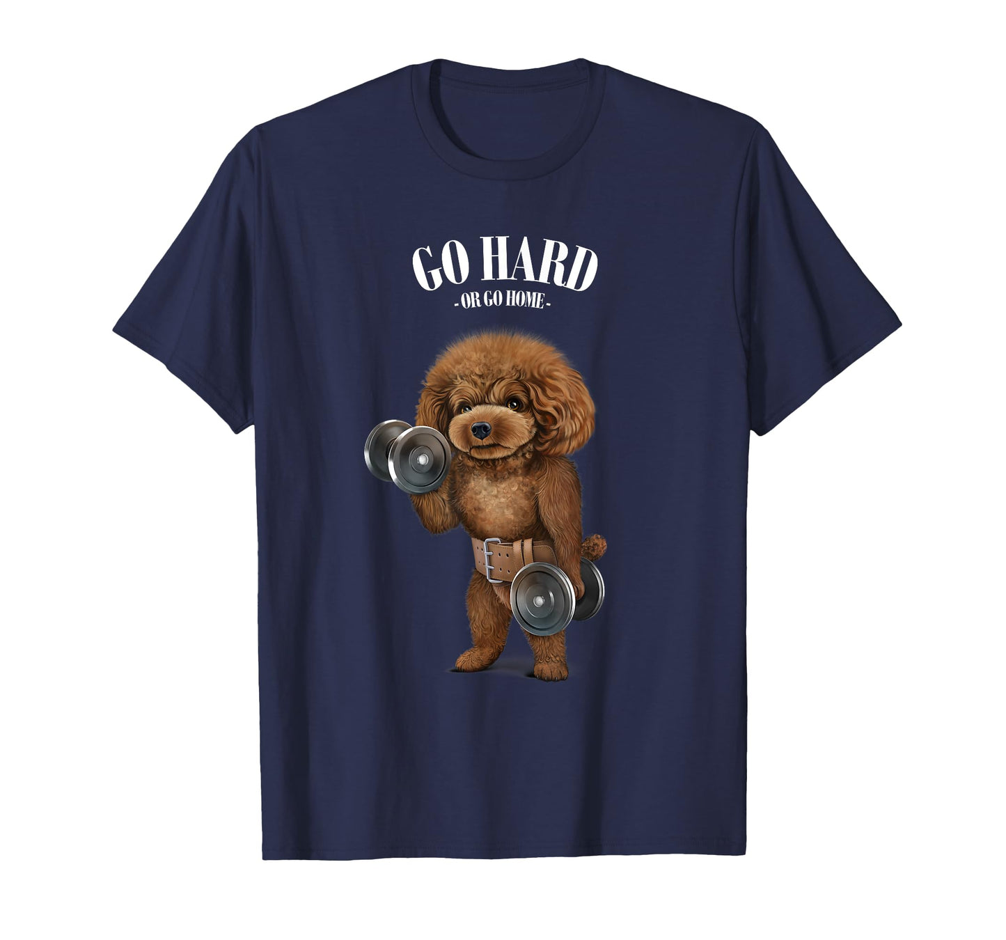 Fox Republic Design Women's Black Poodle Dog Muscle Training T-Shirt
