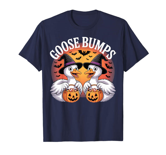 Goose Bumps Candy Corn Goose Halloween Pun T-Shirt