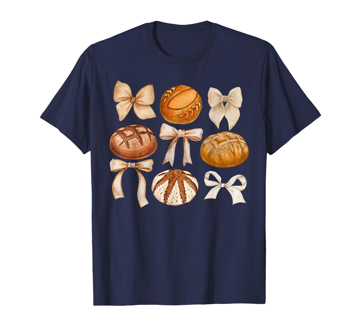 Vintage Coquette Bow Sourdough Bread Baking Baker Girl Mom T-Shirt