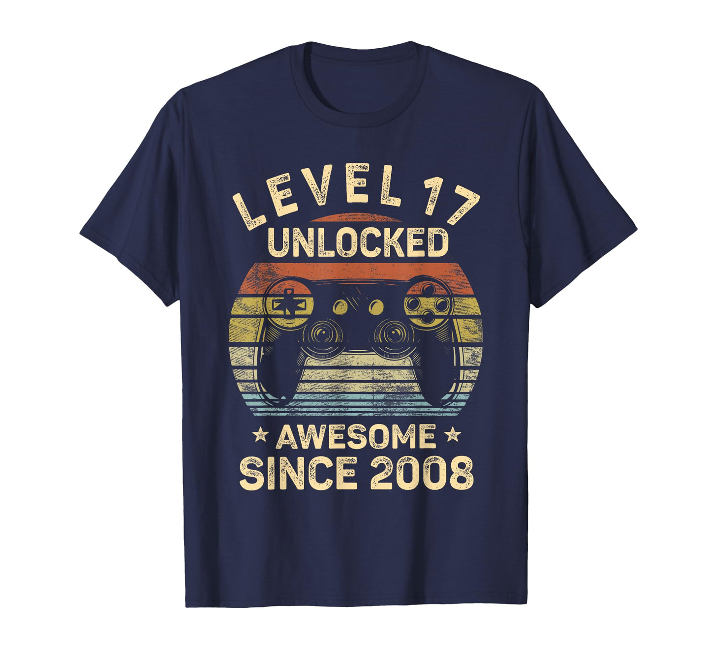 Level 17 Unlocked 17th Birthday 17 Year Old Gifts Gamer Bday T-Shirt
