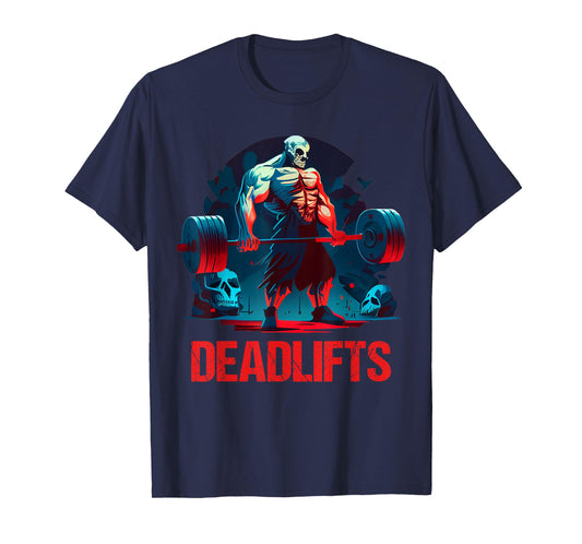 Deadlifts Gym Fitness Funny Workout T-Shirt - Men's Black Crew Neck Short Sleeve T-Shirt - Small