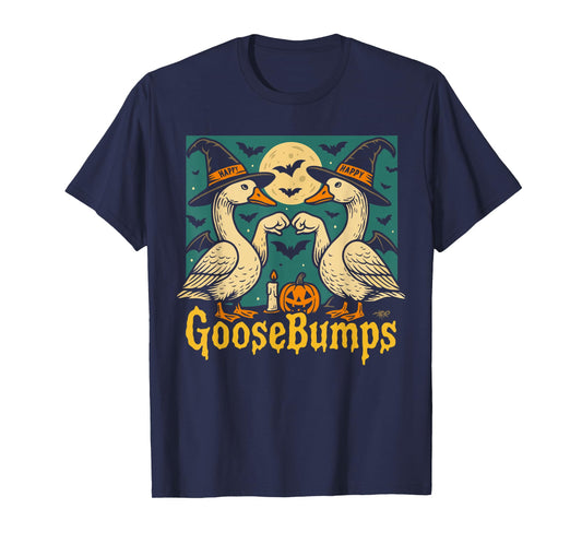 Cute Spooky Goose Shirt, Funny Halloween Goose Bumps T-Shirt