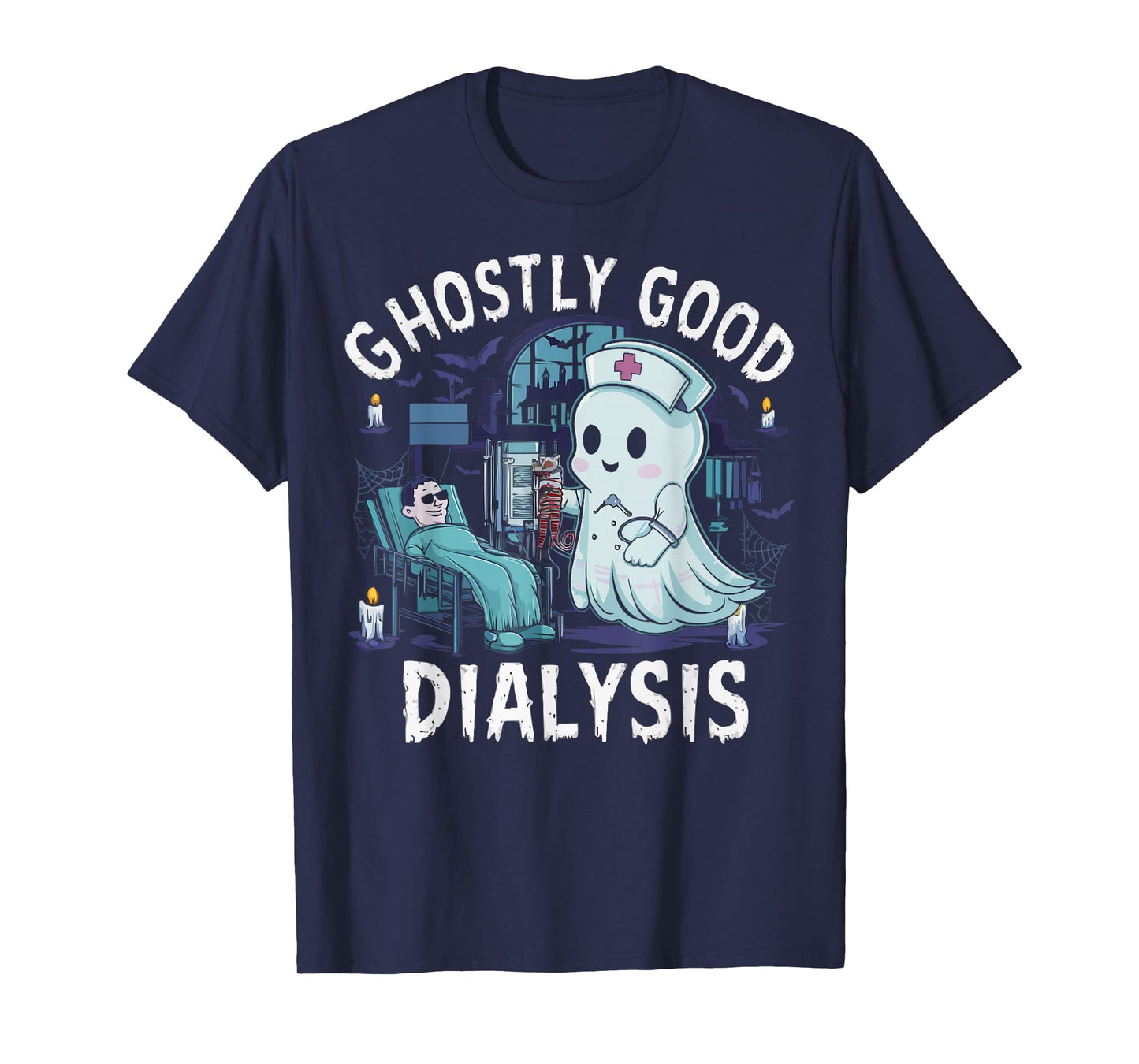 Dialysis Nurse Halloween Spooky Nursing Trick Or Treat T-Shirt