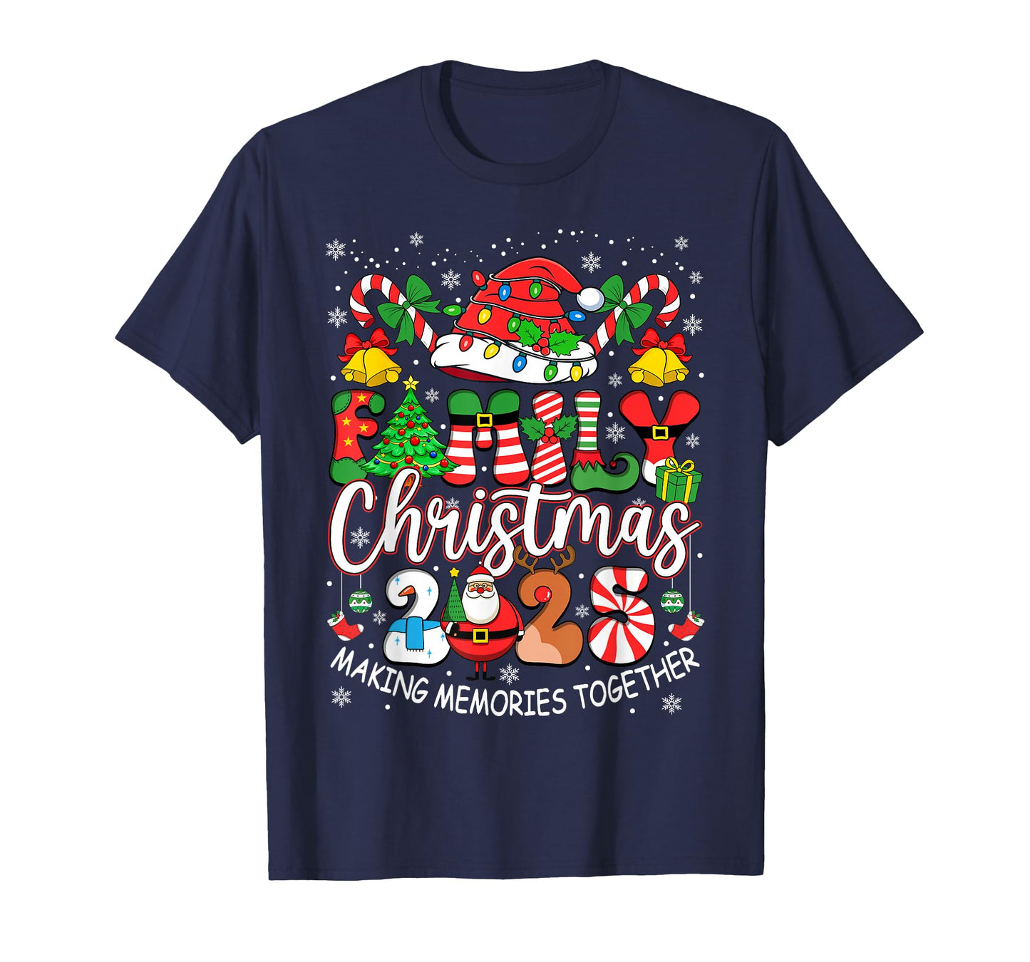 Family Christmas 2025 Matching Outfit Xmas Squad Santa Group T-Shirt