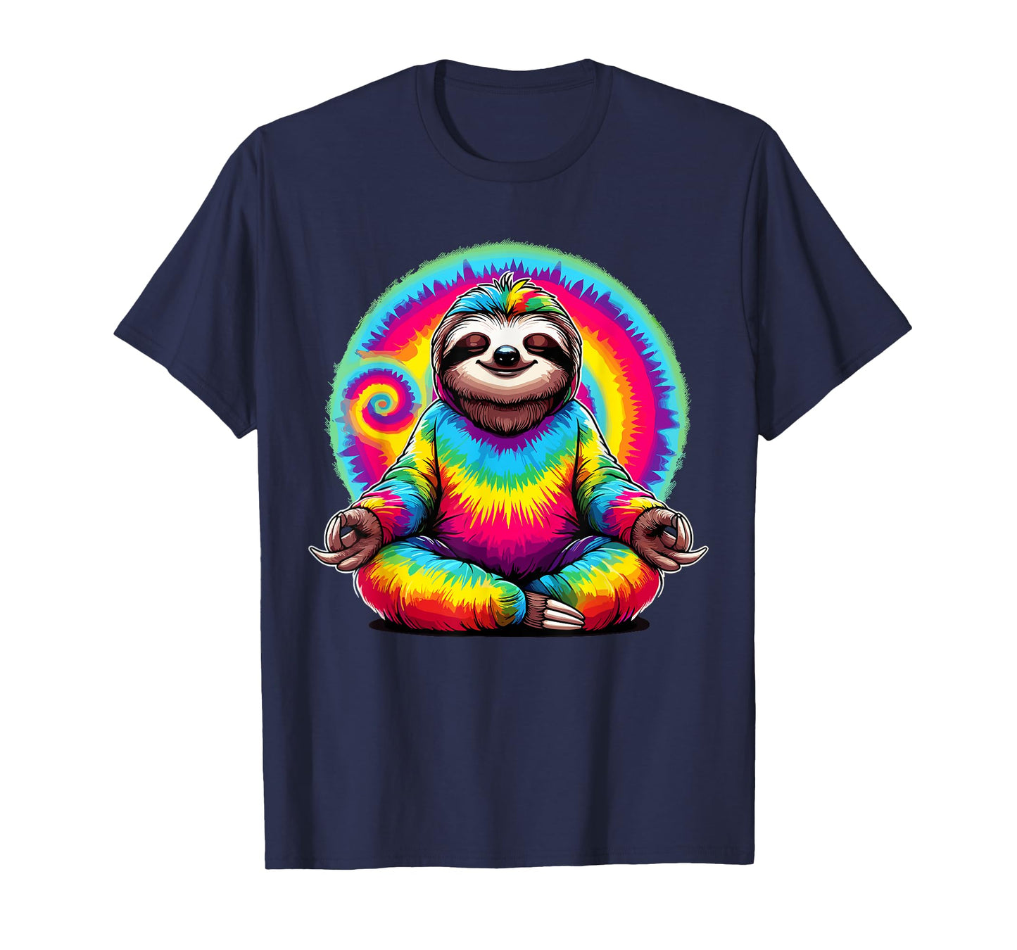 Hippie Sloth Peace Sign Tie-Dye Hippie T-Shirt