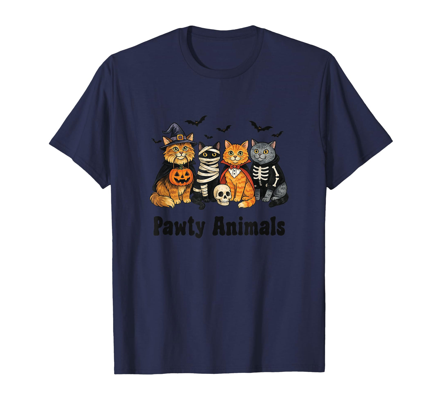 Pawty Animals Halloween Cat T-Shirt