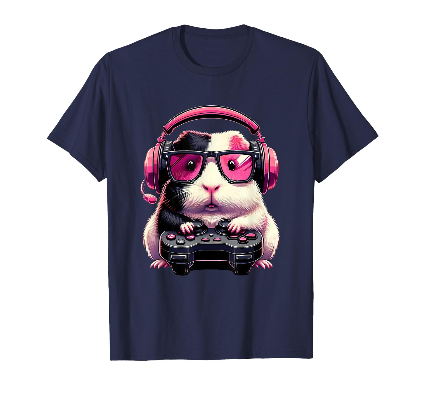 Guinea Pig Playing Video Games Guinea Pig Boy Kid Girl Gamer T-Shirt