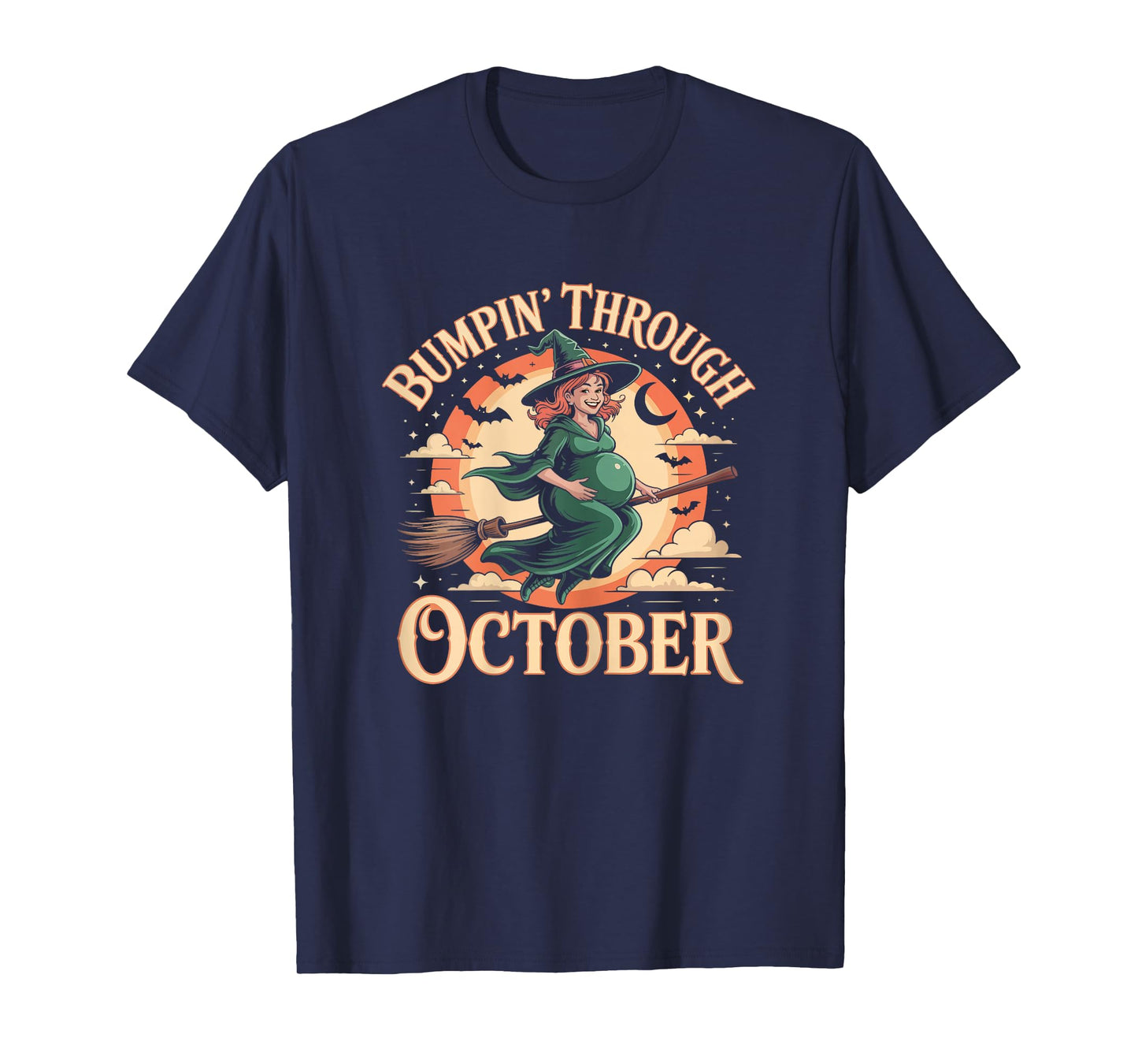 Womens Pregnant Mom Halloween Costume Mommy Pregnancy Announcement T-Shirt