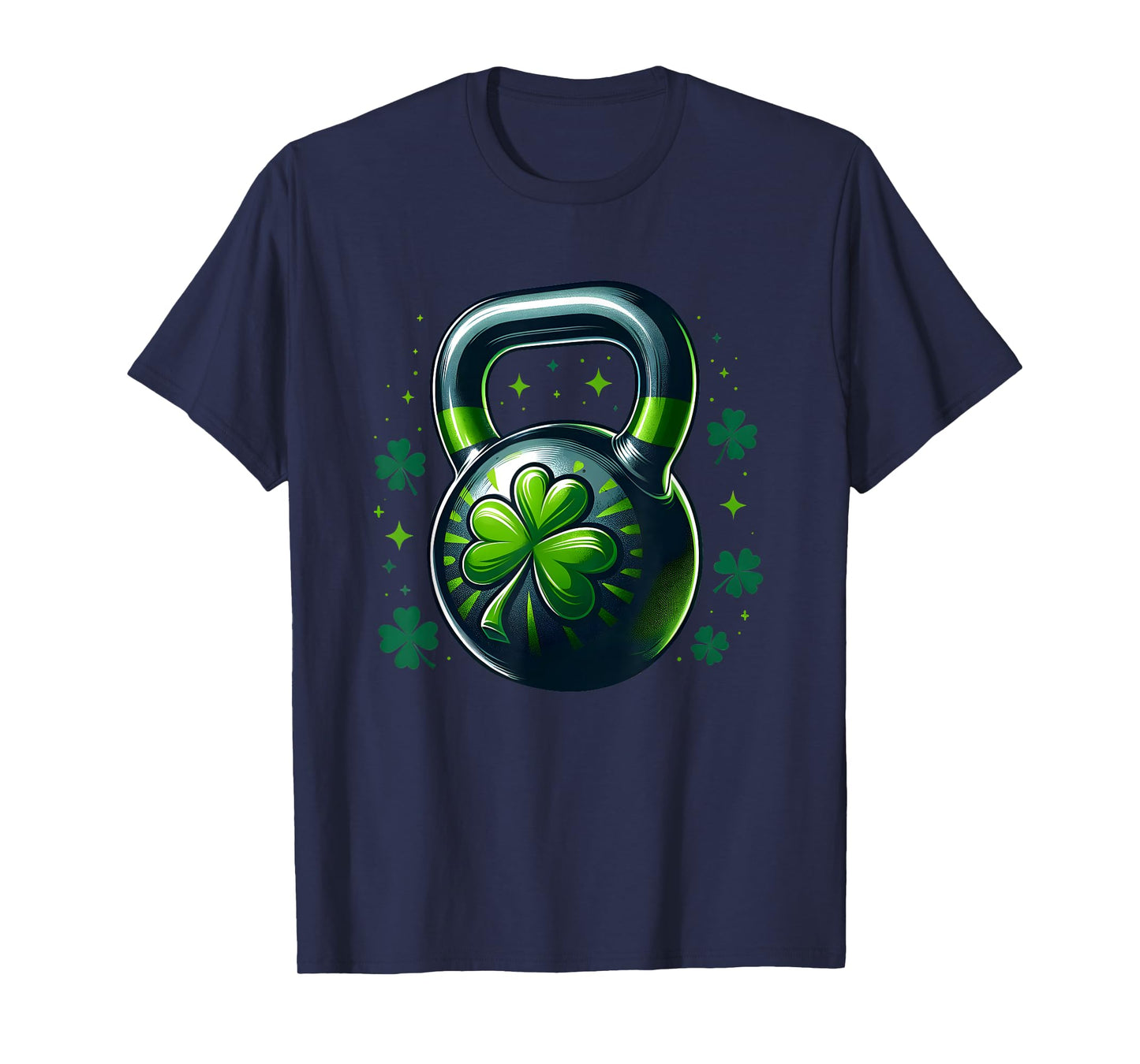 Kettlebell Shamrock St Patricks Day Gym Workout Fitness T-Shirt
