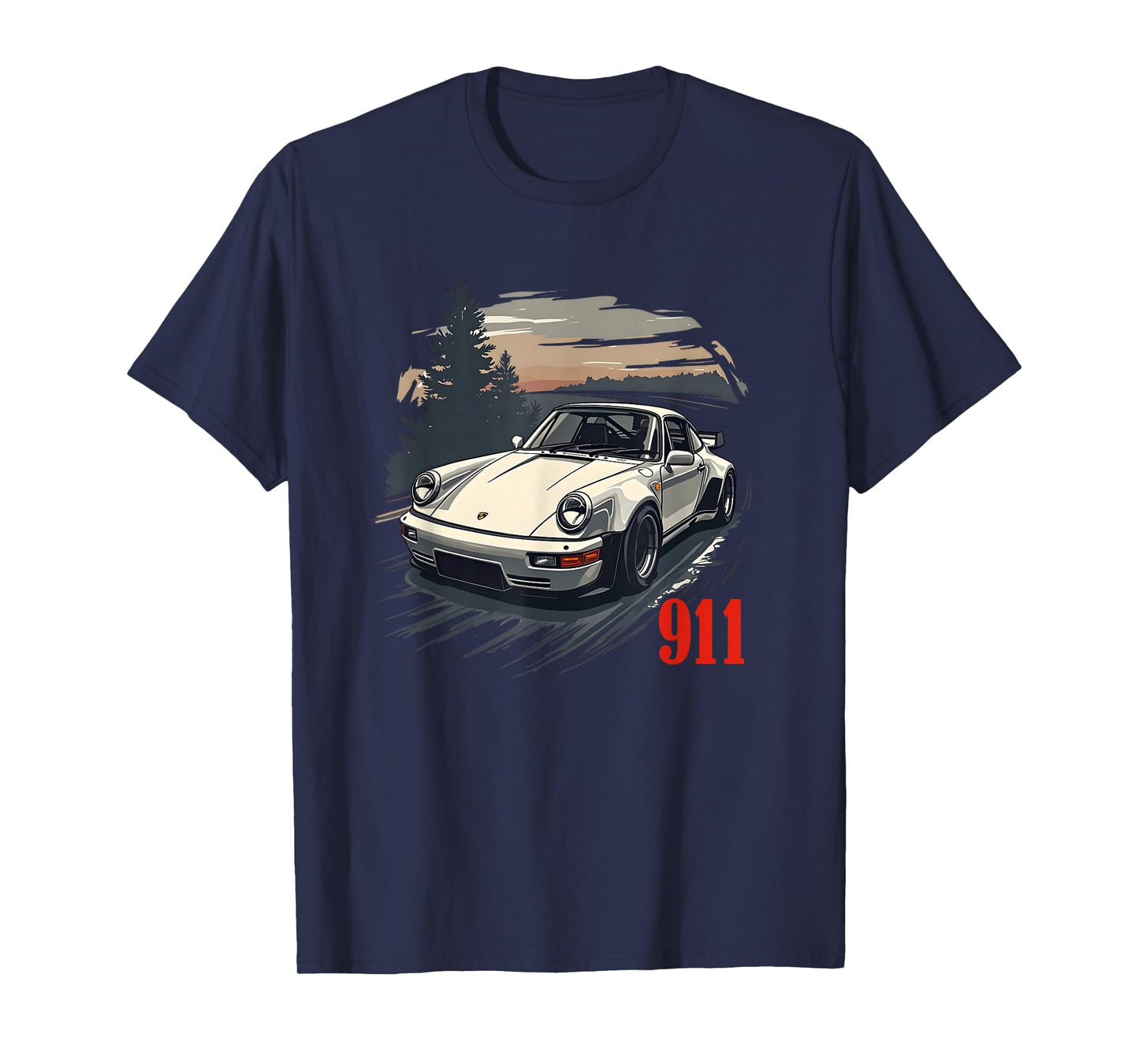911 Retro Auto Classic GT 964 Race Cars GT3 RS 997 T-Shirt - Unisex Adults & Kids - Black - Small - Short Sleeve - Cotton Polyester Blend - Car-Themed Cartoon - T-Shirt