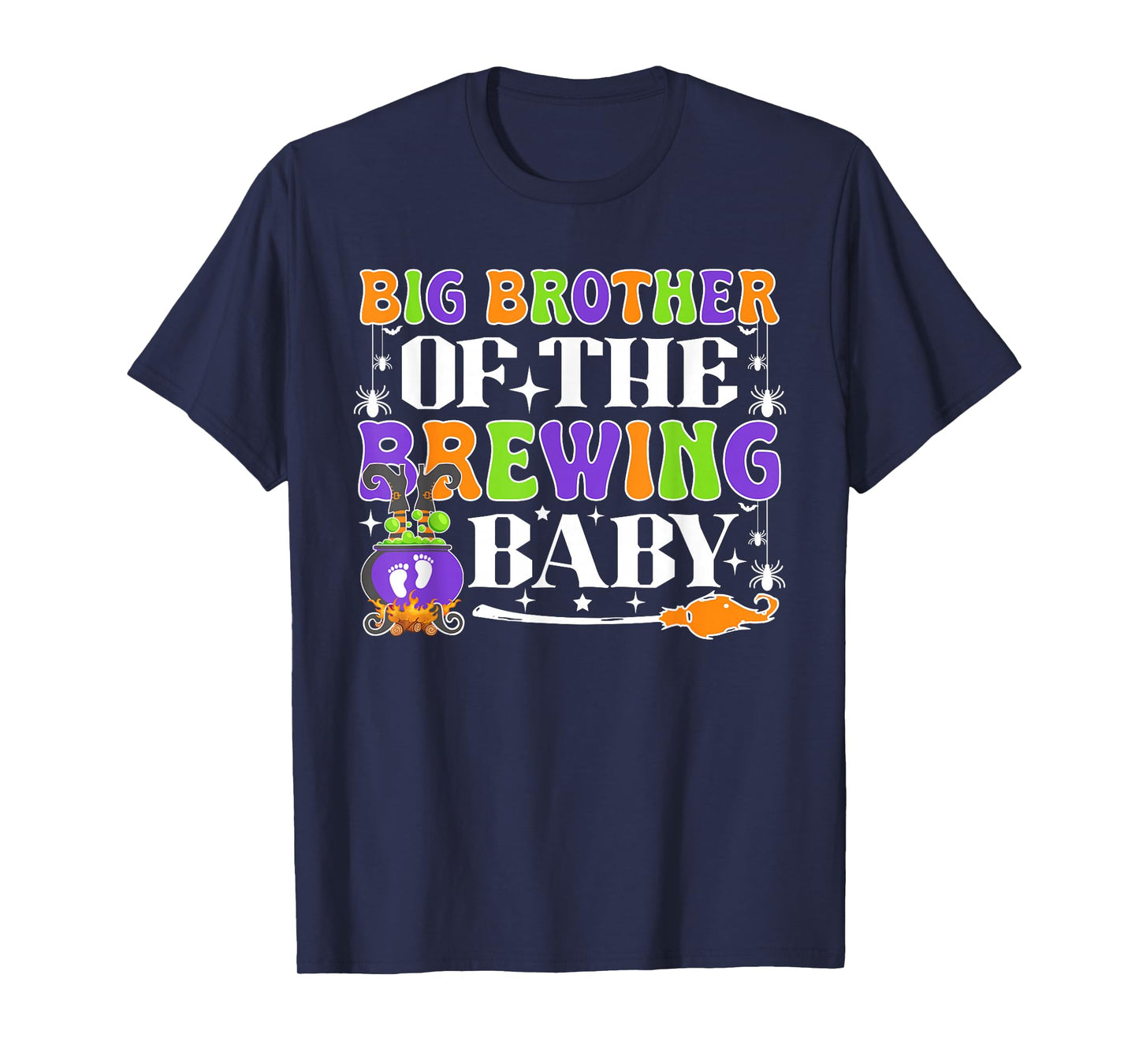 Big Brother of The Brewing Baby Halloween Witch Baby Shower T-Shirt
