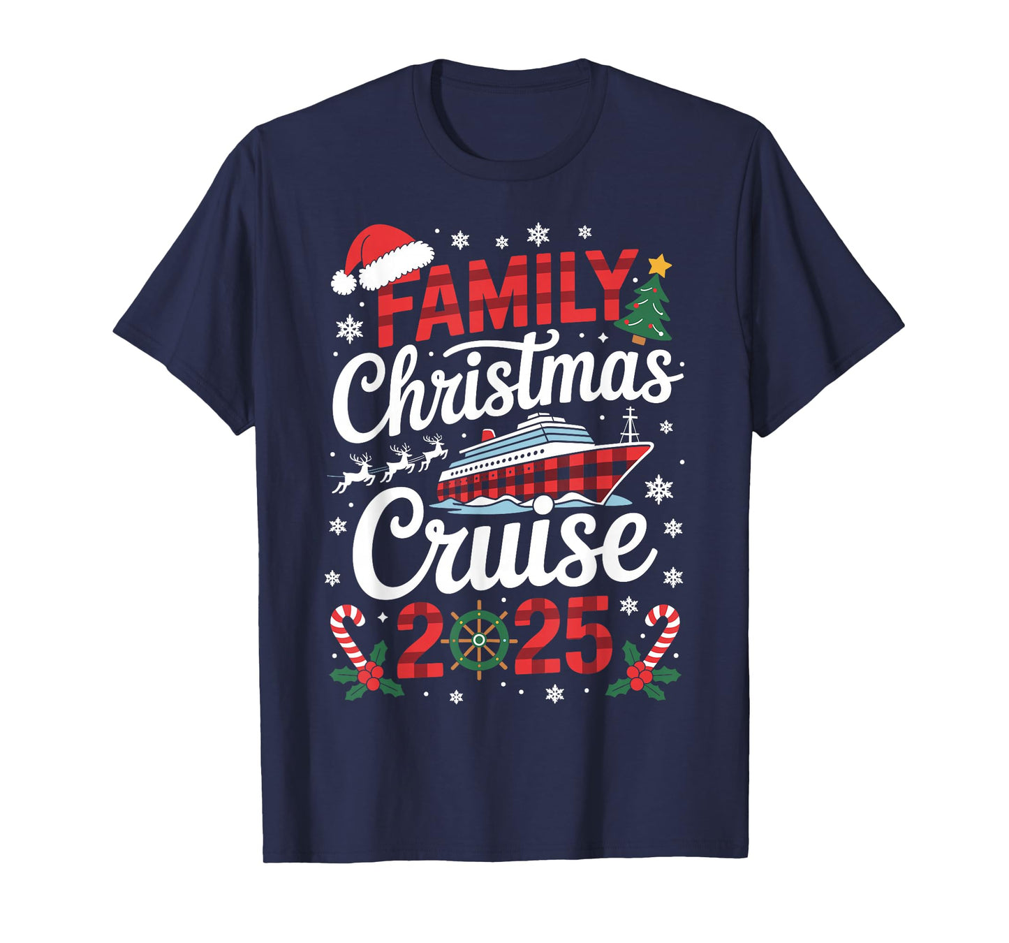 Family Christmas Cruise 2025 Holiday Vacations for Men Women T-Shirt