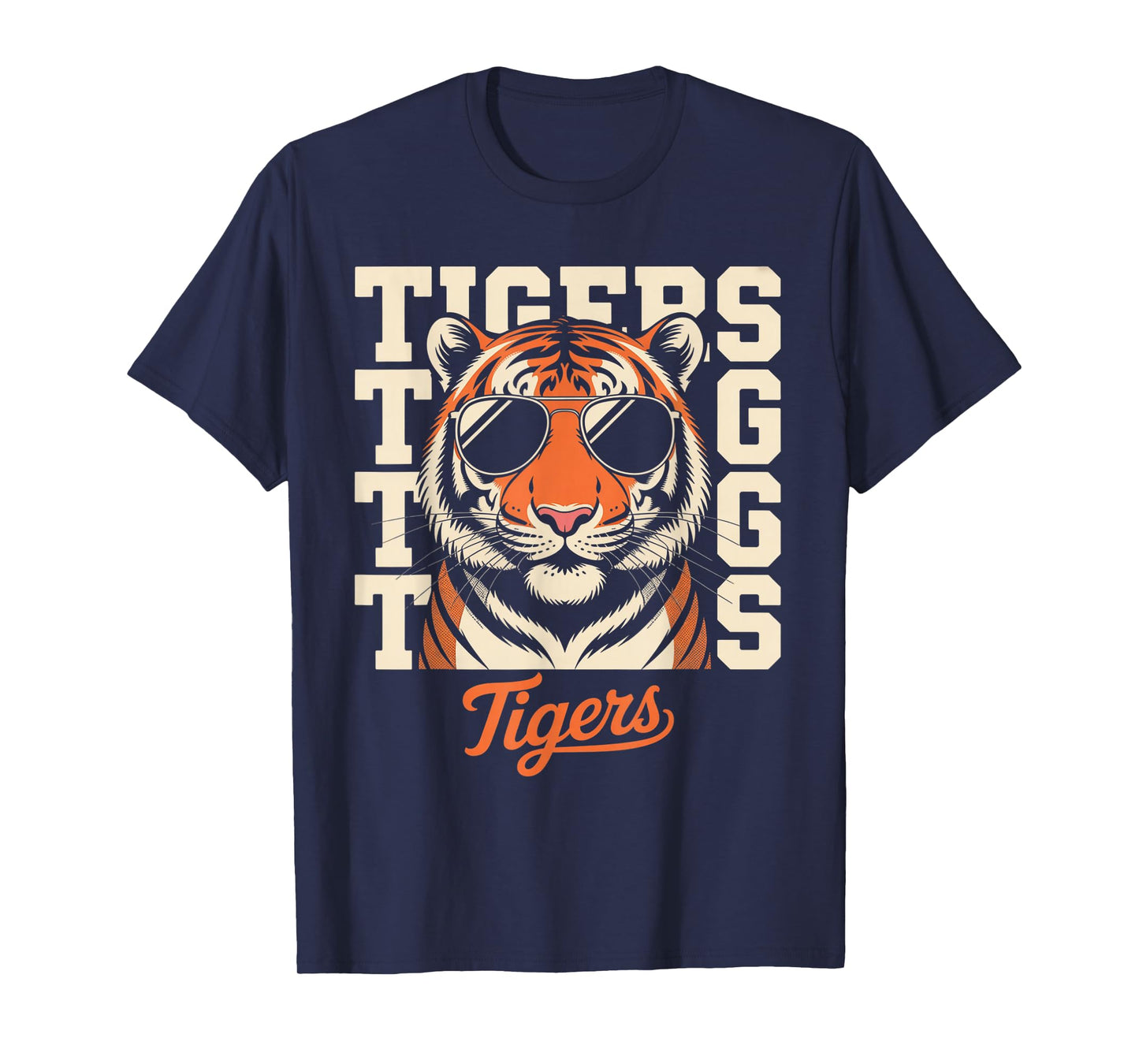 Vintage Tigers Inspirational Athletic Name Design Halloween T-Shirt