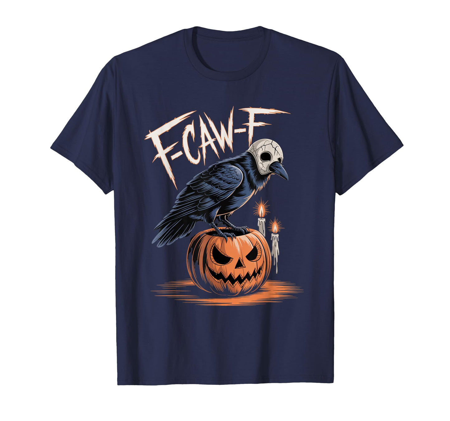 F-Caw-F Crow Funny Gothic Moon Black Bird Halloween T-Shirt