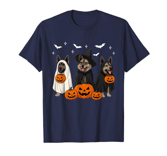Fall Norwegian Elkhound Halloween Norwegian Elkhound Dog Mom T-Shirt