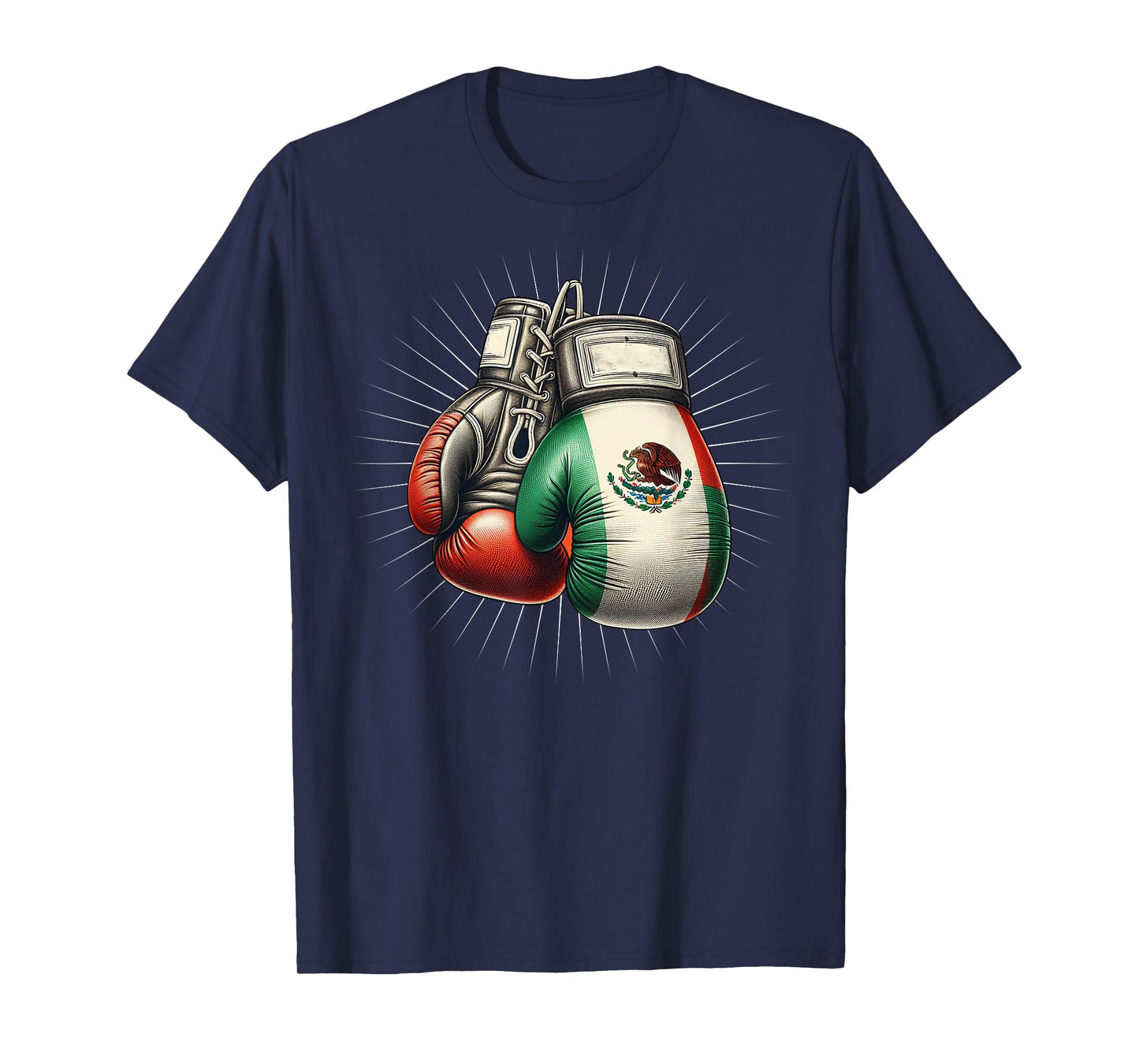 Mexican Vintage Style Boxing flag Mexico Boxing gloves Great T-Shirt