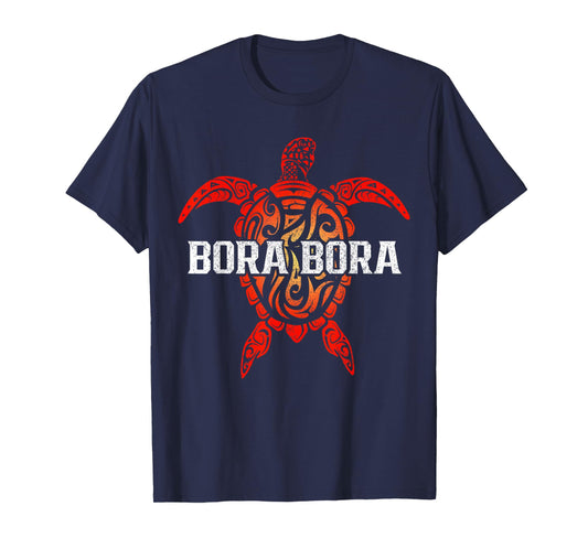 Bora Bora Tahiti French Polynesia Tribal Sea Turtle Souvenir T-Shirt