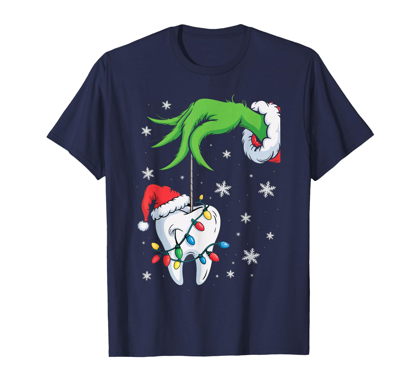 Tooth Dentist Dental Assistant Teeth Christmas Xmas T-Shirt