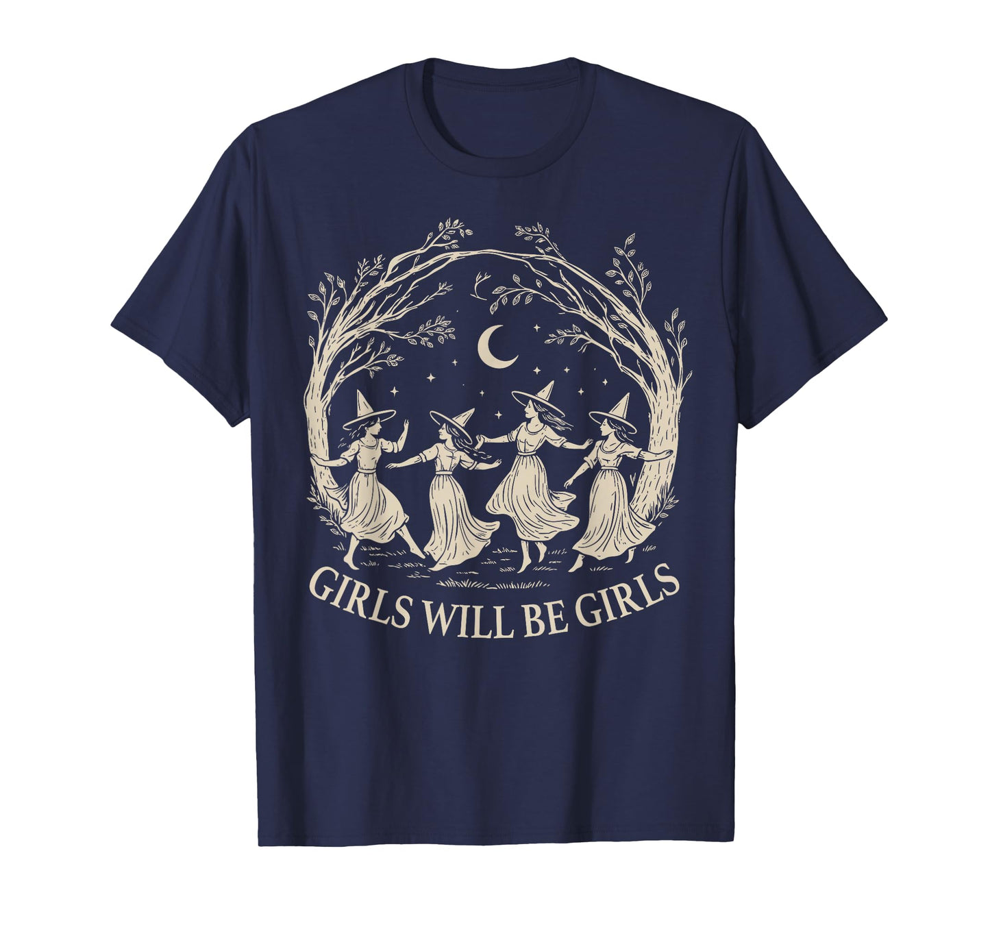 Halloween Spooky Witch Girl Will Be Girls Feminist Women T-Shirt