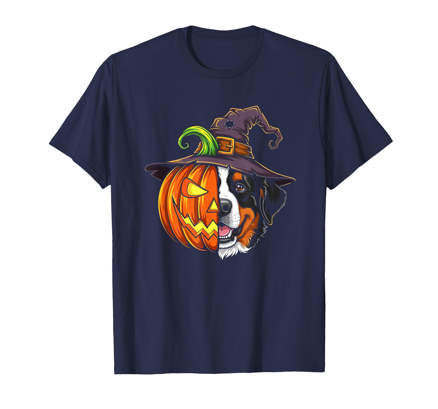Bernese Moutain Pumpkin Jack O Lantern Halloween Kids Mens T-Shirt