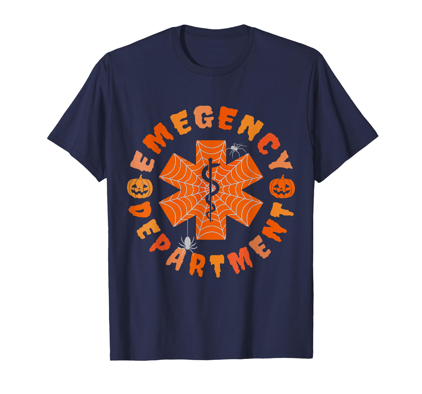 Spooky Nurse Emergency Department Emergency Room Halloween T-Shirt