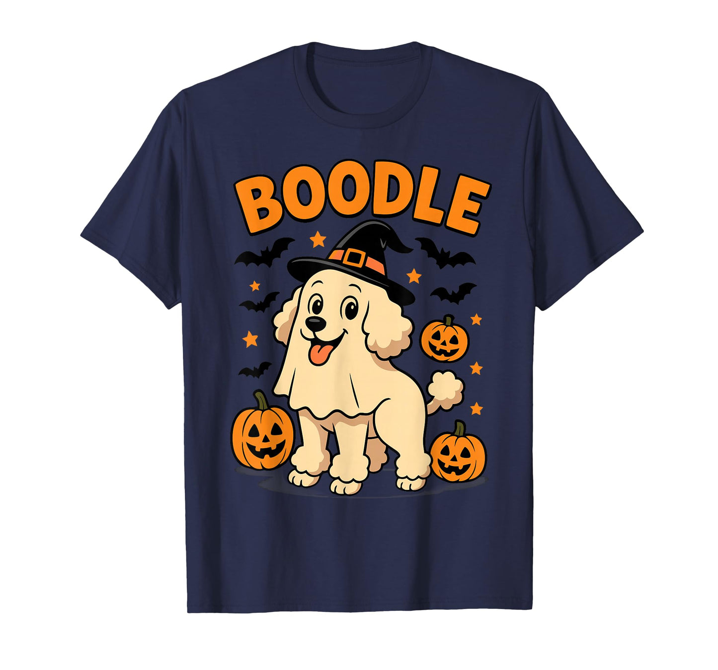Funny Fall Poodle Dog Owner Halloween Fun Design T-Shirt