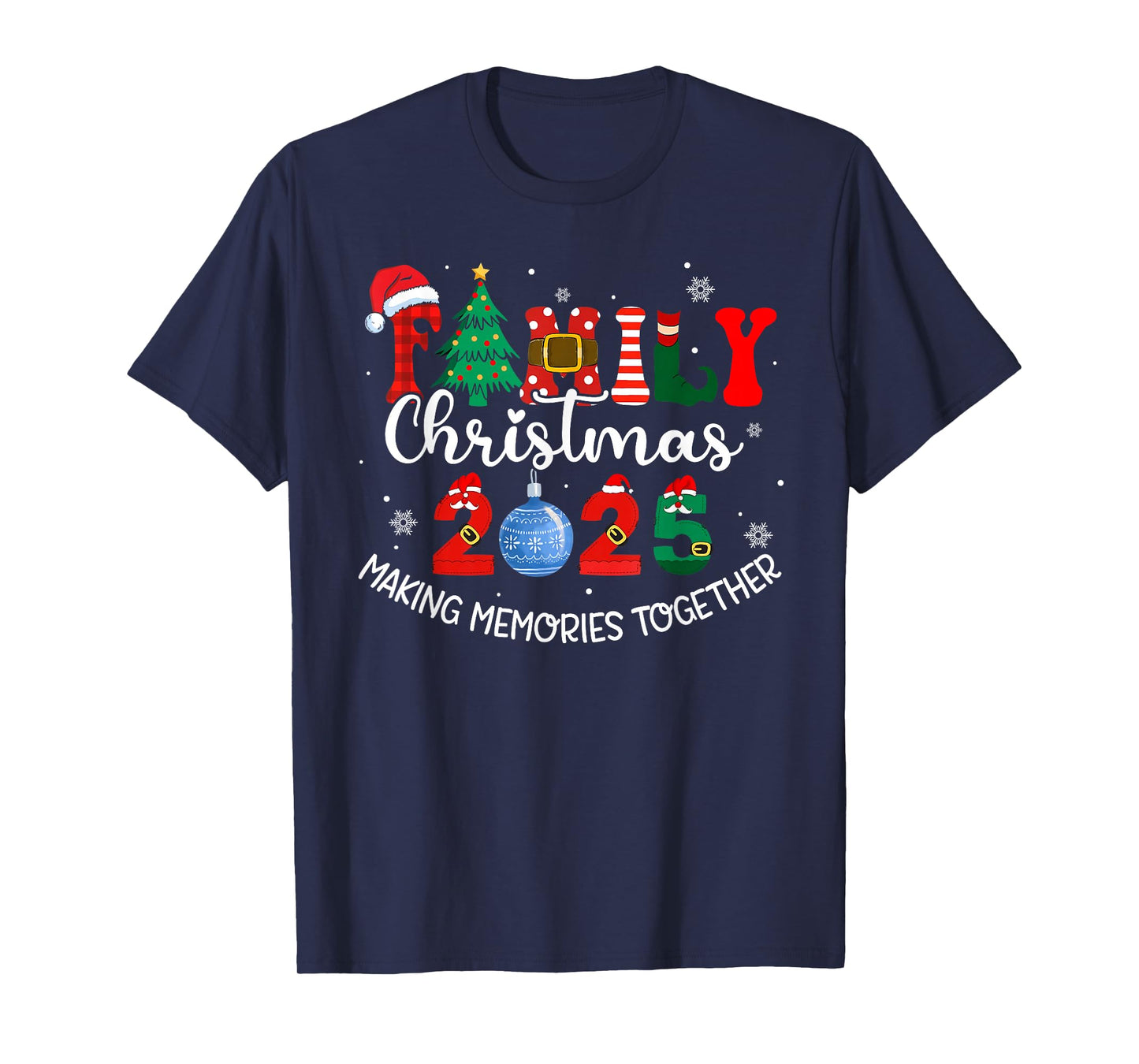 Family Christmas 2025 Matching Outfit Xmas Squad Santa Xmas T-Shirt