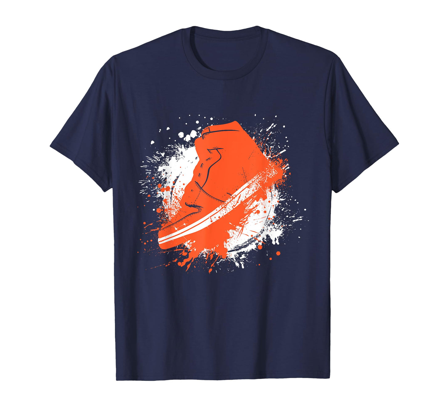 Army Green with Solar Orange Sneaker Graphic T-Shirt