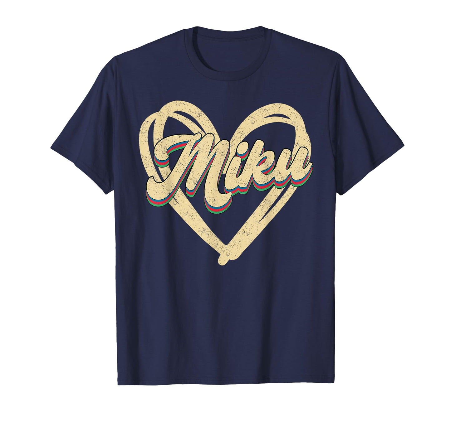 Miku Family Name I Love Miku Personalized Vintage T-Shirt