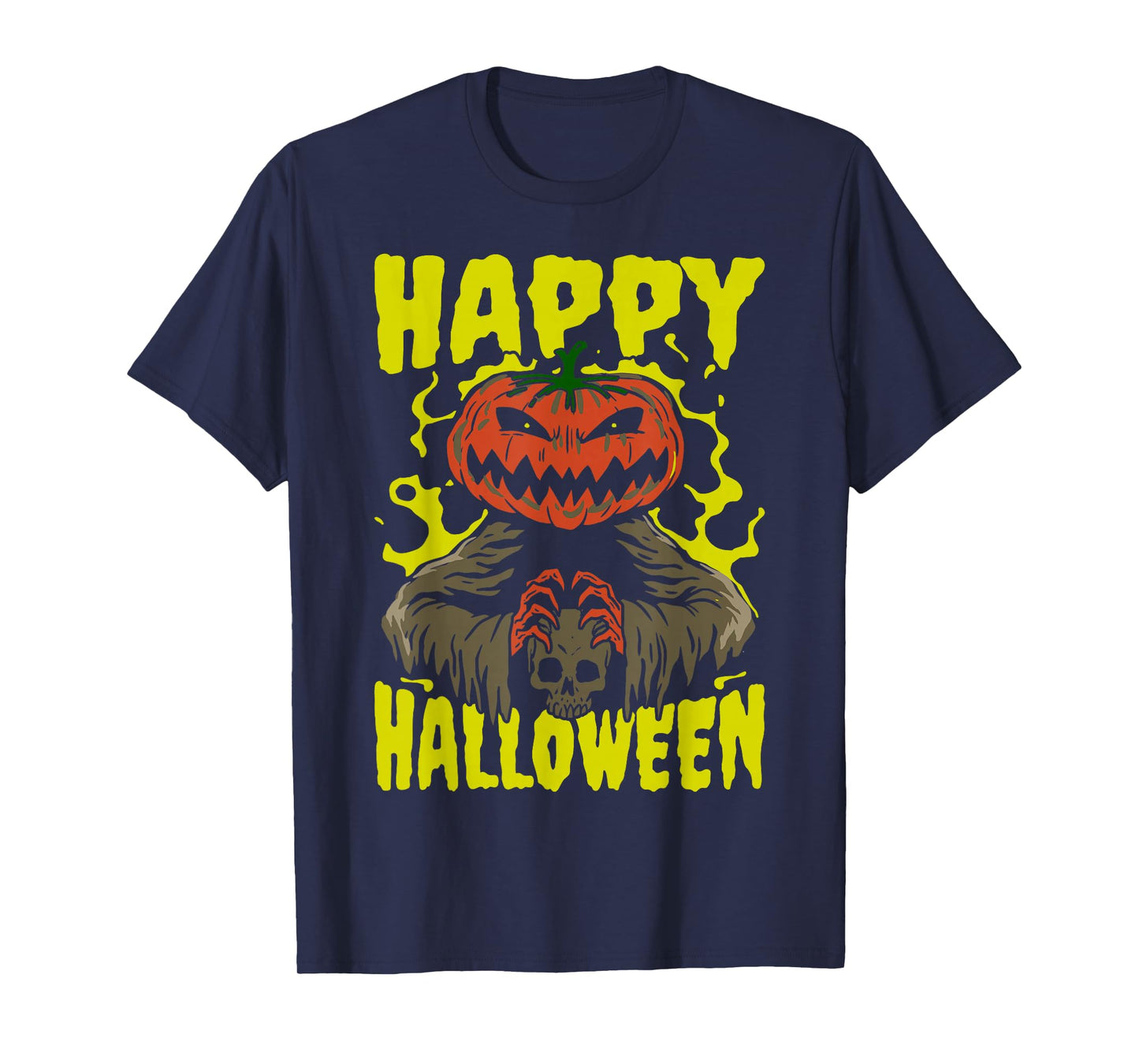 Happy Halloween Funny Pumpkin Ghost Witch for Men Women T-Shirt