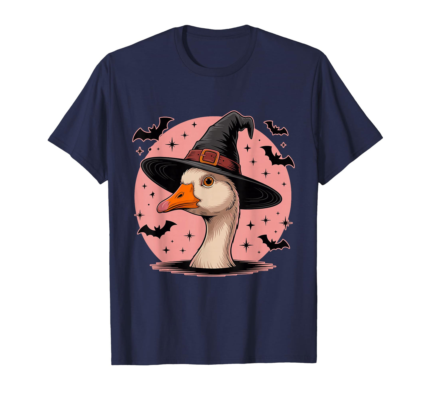 Funny Witch Goose Halloween Spooky Season Vintage T-Shirt