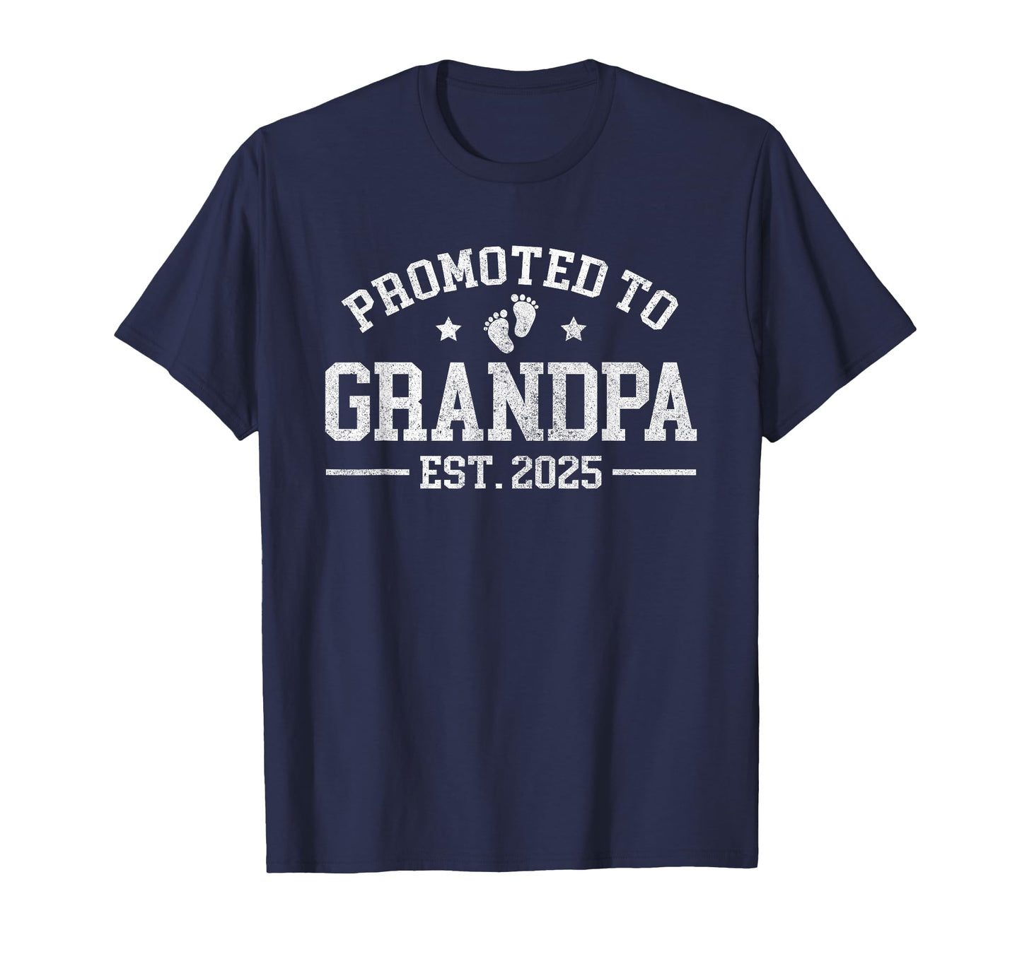 Promoted to Grandpa est. 2025 Grandparents Baby Announcement T-Shirt