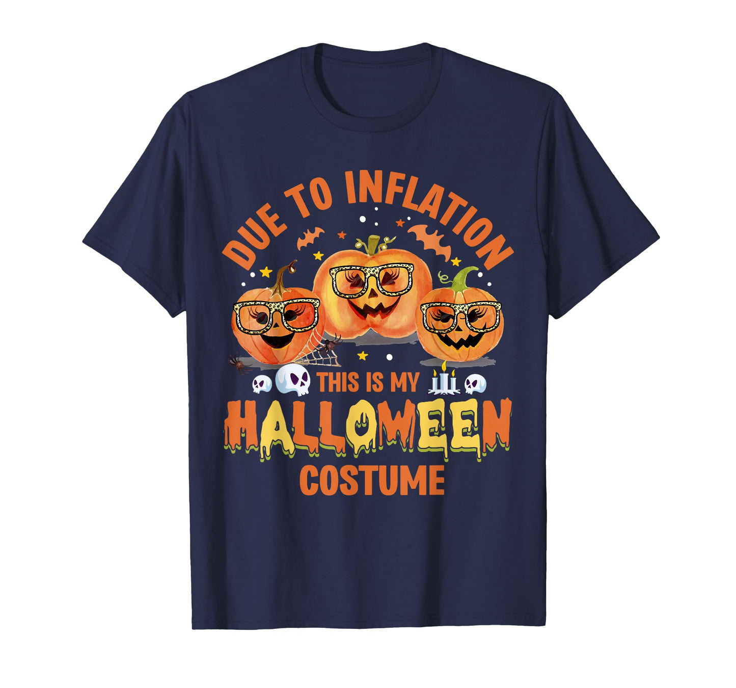 Pumpkin Halloween Costume Men Women and Kids Funny Idea Meme T-Shirt