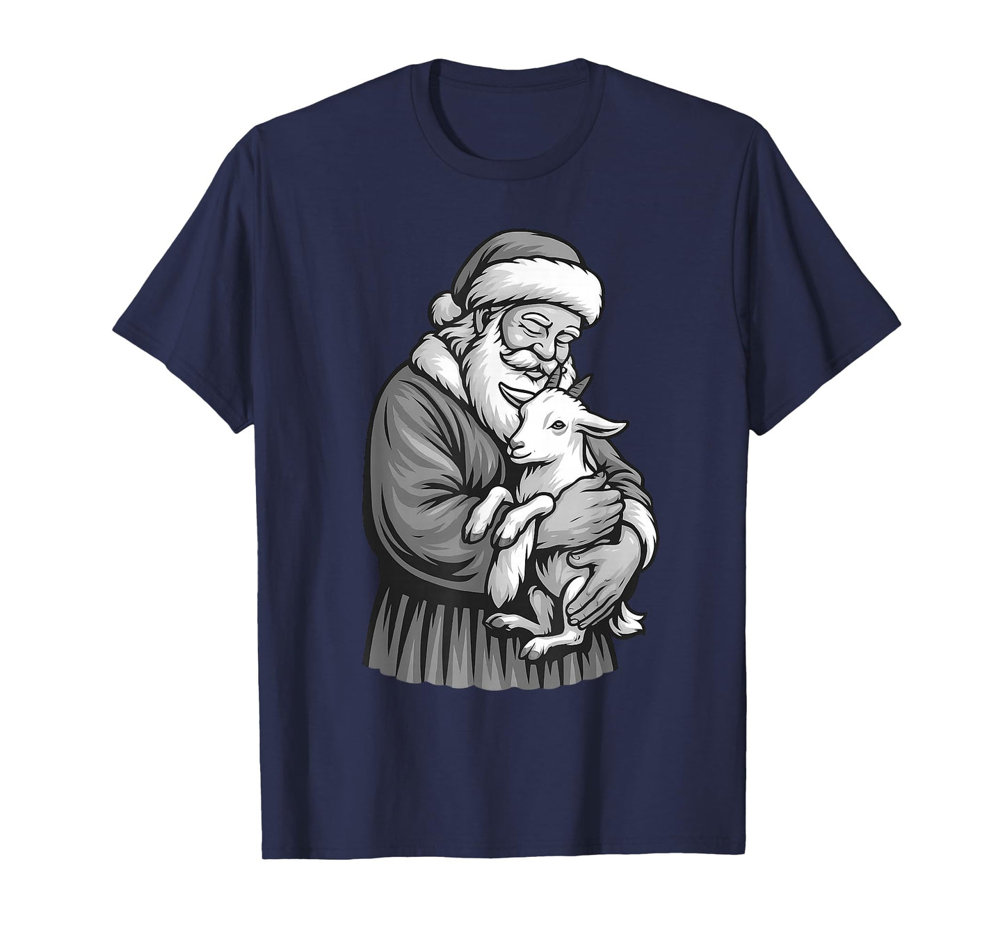Goat Santa Claus Christmas Animal Lover T-Shirt