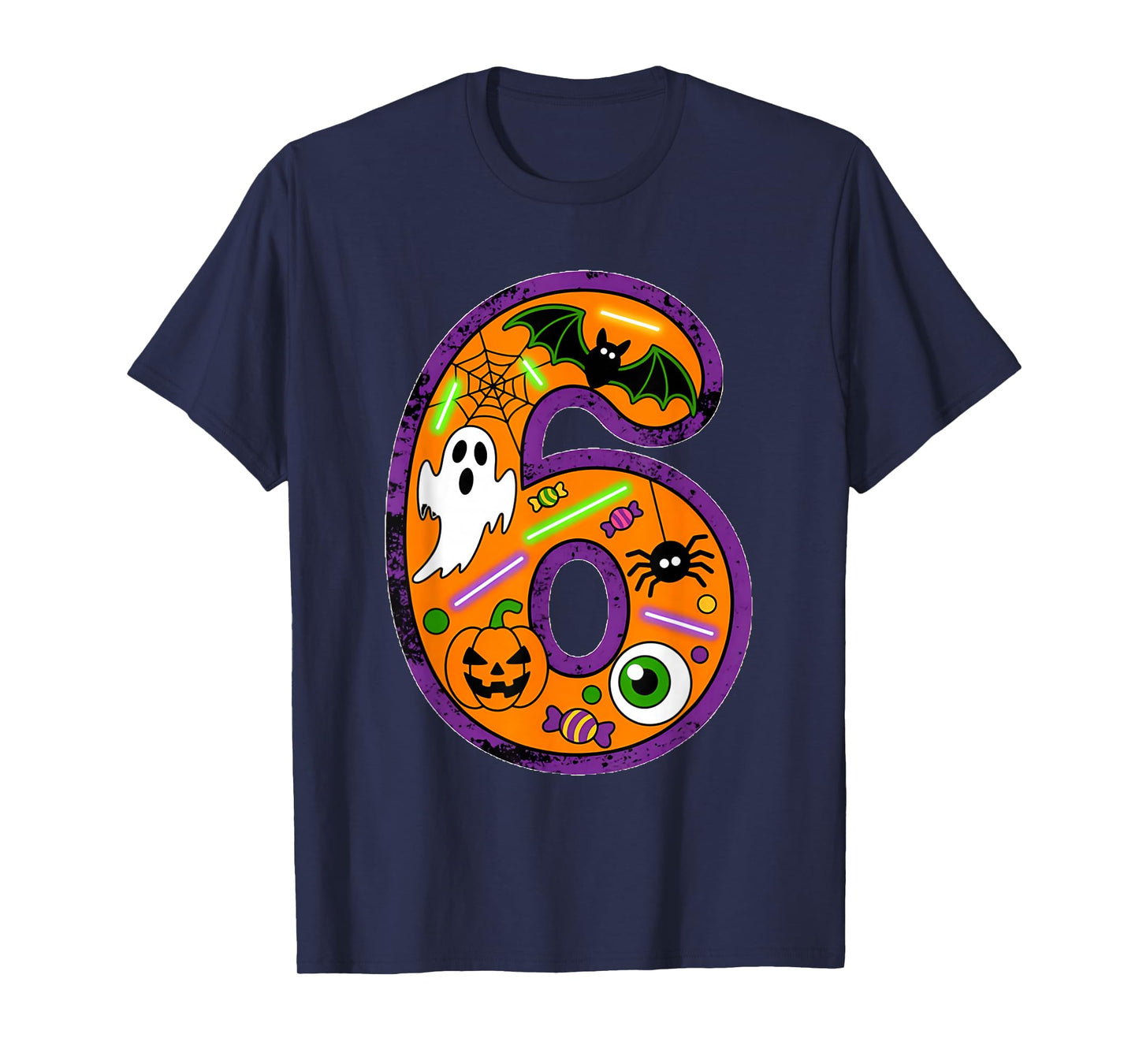 Bruh It's My 6th Birthday Halloween 6 Year Old Ghost Funny T-Shirt