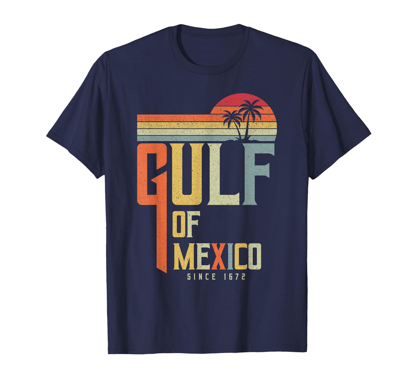 Gulf of Mexico Retro Vintage Beach Design T-Shirt
