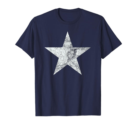 Vintage White Retro Star for Men & Women, Boys & Girls T-Shirt
