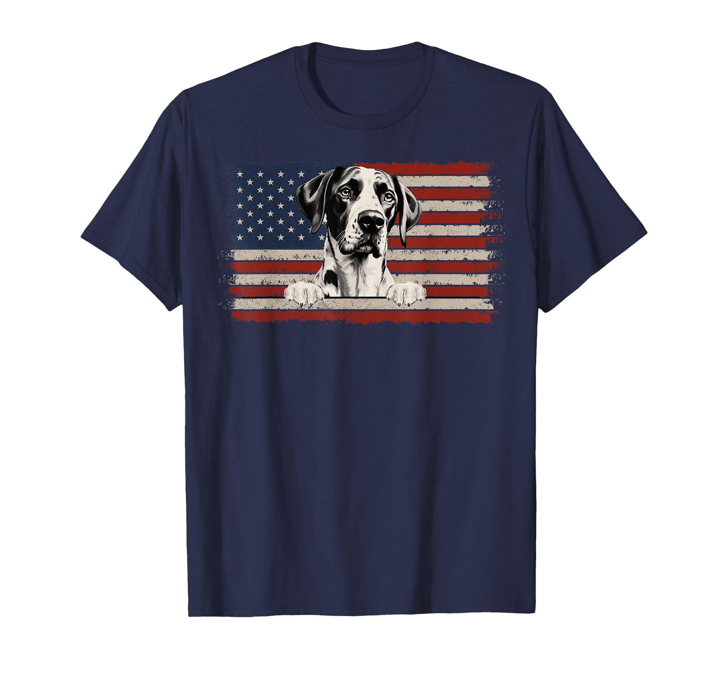 Patriotic English Pointer American Flag USA 4th of July T-Shirt