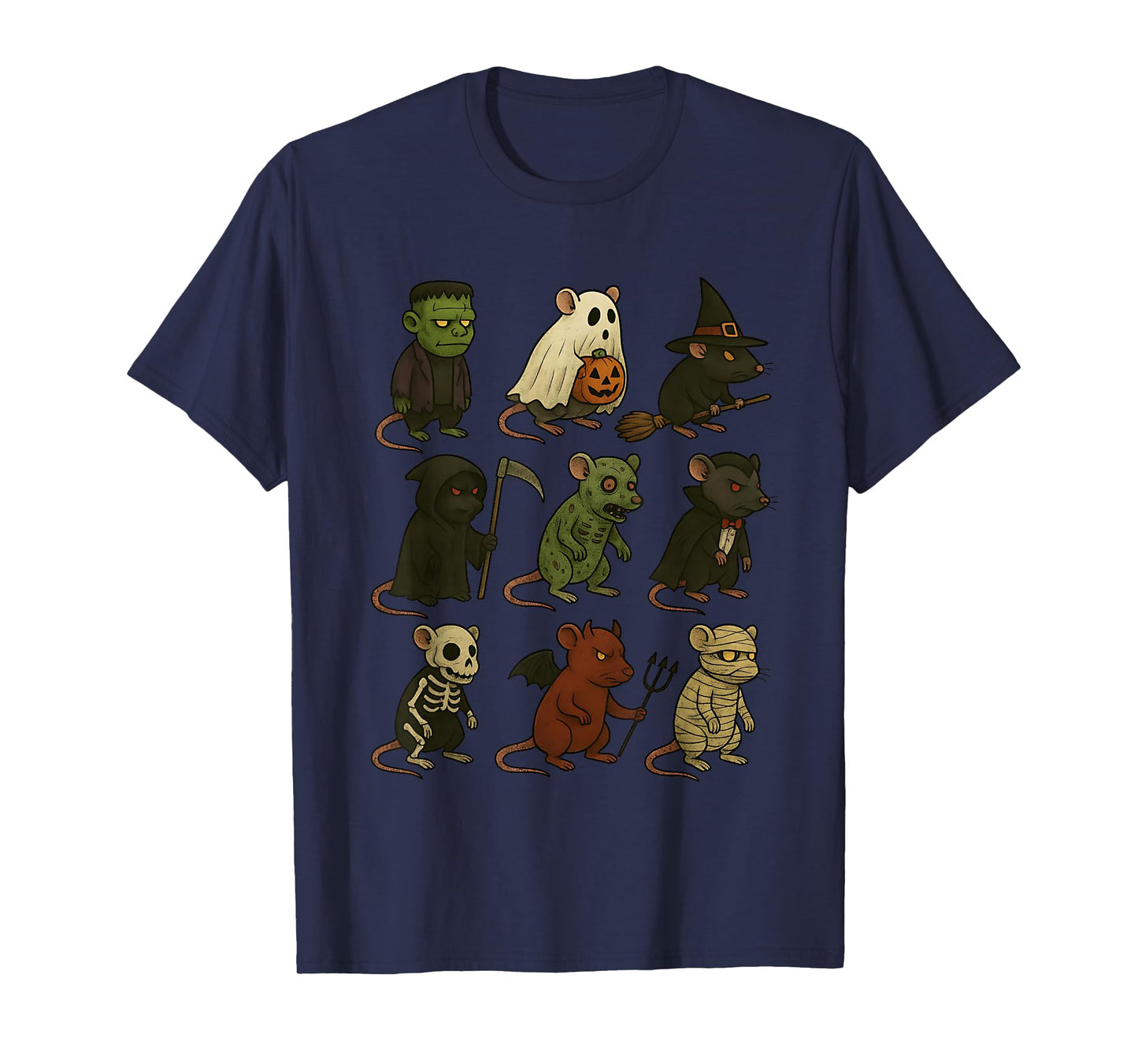 Rat Spooky Witch Boo Zombie Rat Halloween Boys & Girls T-Shirt