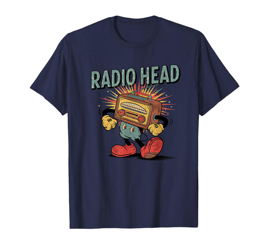Radio Head Funny Retro Vintage Cartoon Style T-Shirt